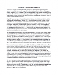 Children in Immigration Reform Principles